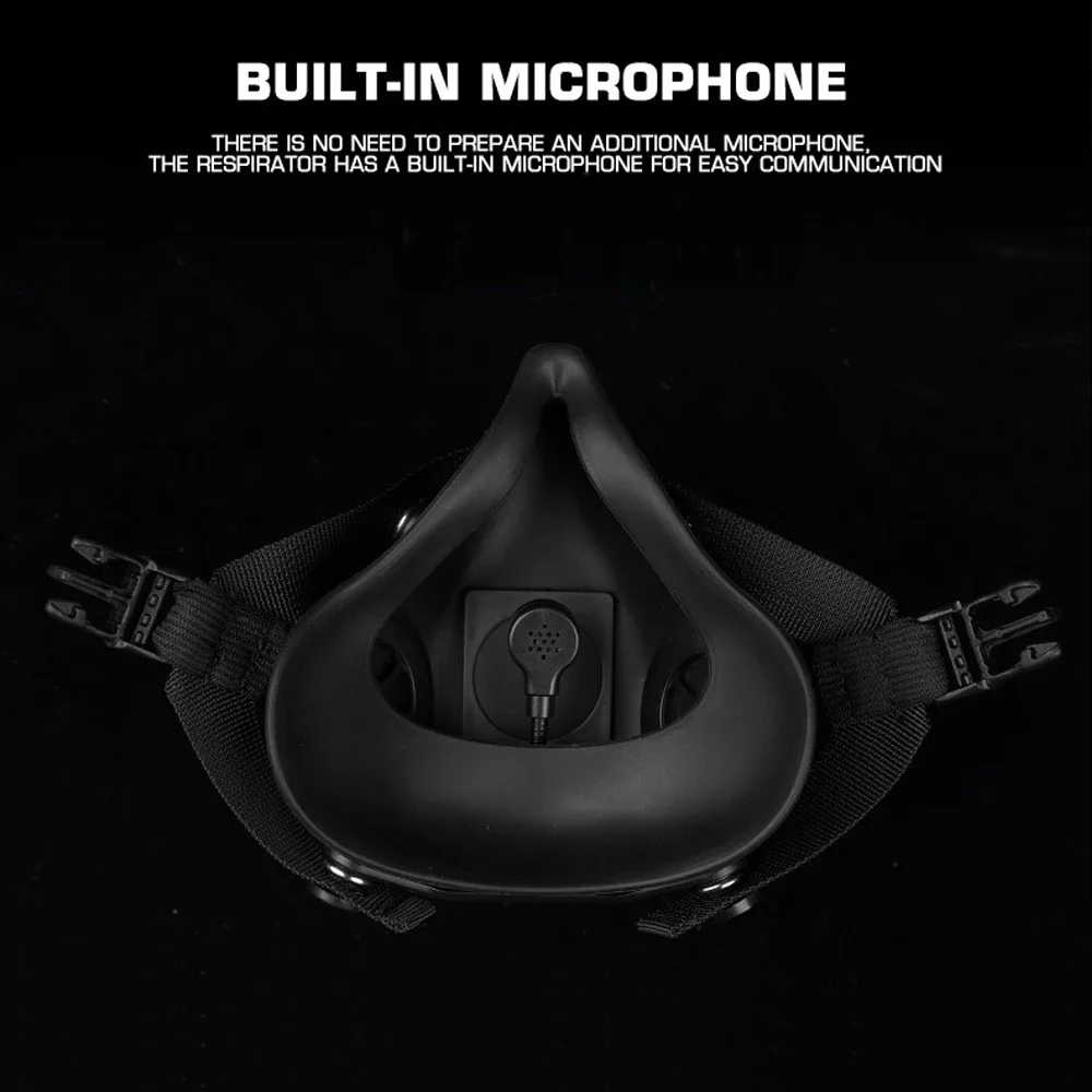 Máscara SOTR, respirador táctico especial, máscara de media cara, versión de comunicación móvil de Radio para Paintball Militar Airsoft CS Cospla - imagen 5