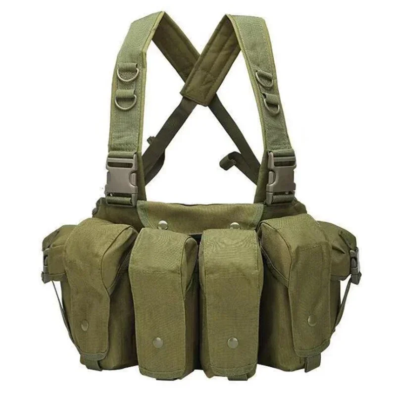 FG atacs-Chaleco de camuflaje AK, aparejo de pecho táctico de nailon, sistema Molle, bolsa para revistas, ropa de caza Airsoft, chaleco, accesorios, equipo - imagen 5