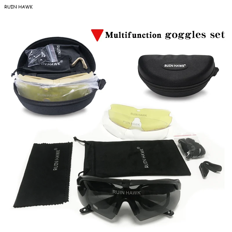 Equipo militar al aire libre gafas tácticas ciclismo de montaña gafas de sol deportivas caza pistola de aire gafas protectoras de tiro - imagen 3