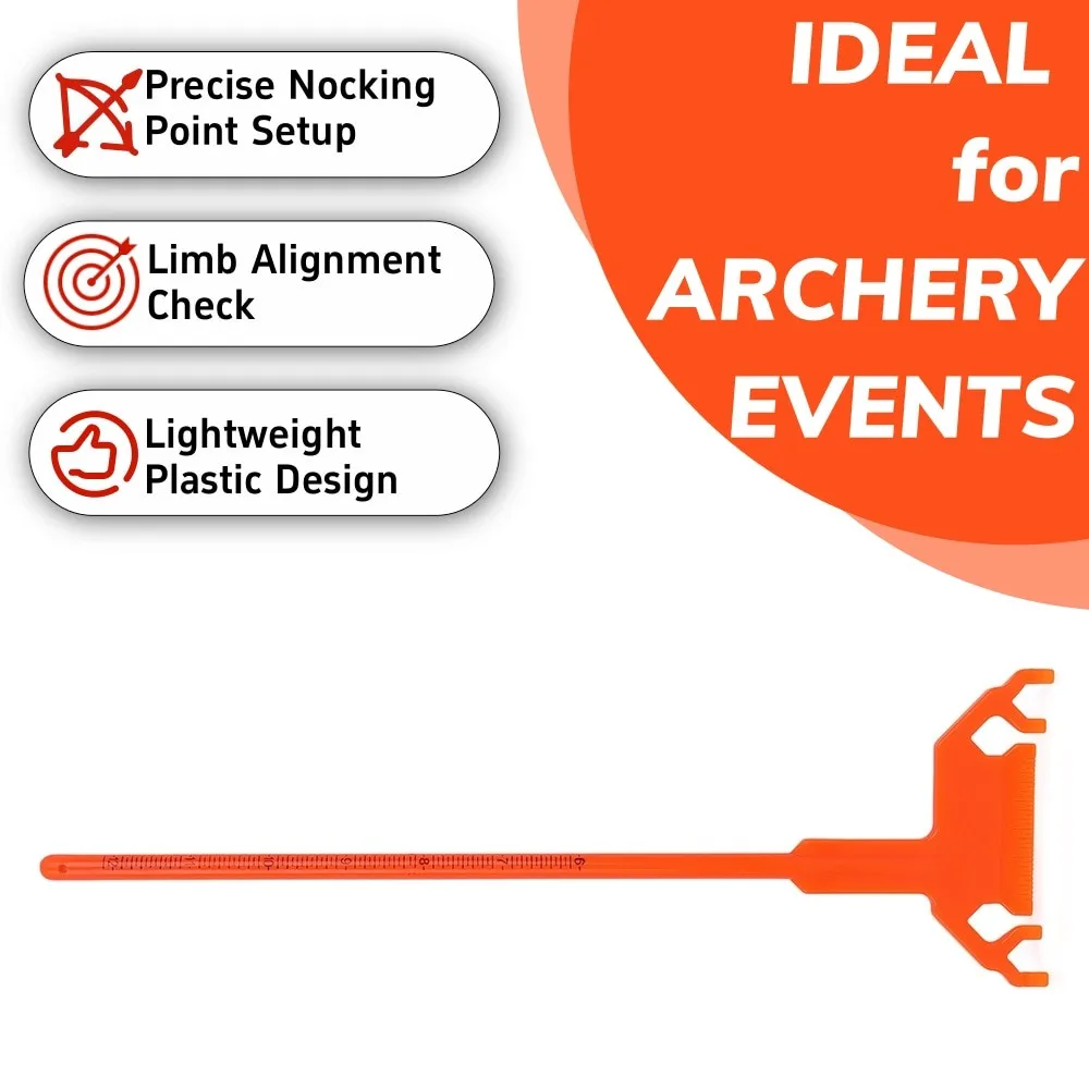 Herramienta de medida de arco recurvo, regla en T para tiro con arco, soporte de altura, distancia, plástico duradero para tiro al objetivo, accesorios de caza, 1 ud. - imagen 4
