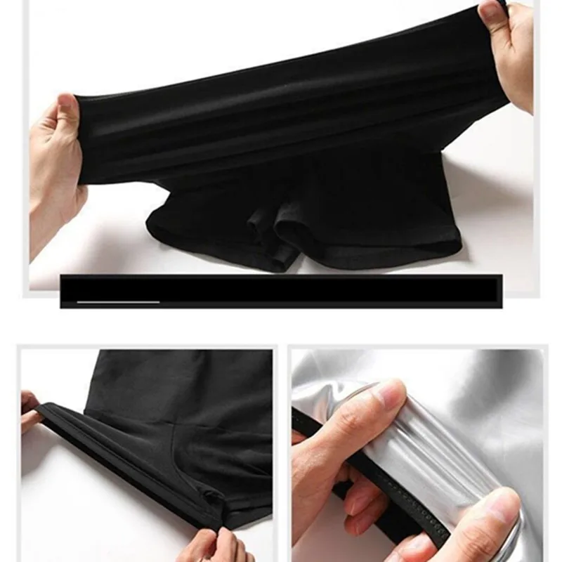 Pantalones deportivos de Sauna para mujer, mallas térmicas con Control de grasa, moldeadores de cuerpo, bragas de Control elásticas para Fitness, pantalones cortos ajustados de cintura - imagen 4