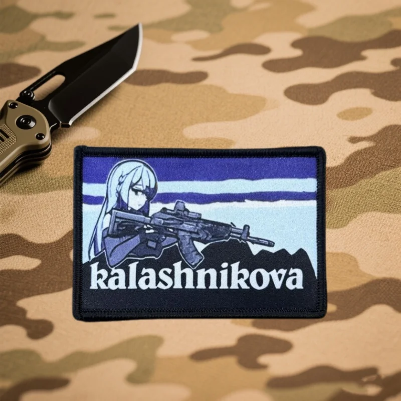 Parche estampado táctico para chica en ropa, insignias de moral, parches militares con gancho, pegatinas para mochila - imagen 5