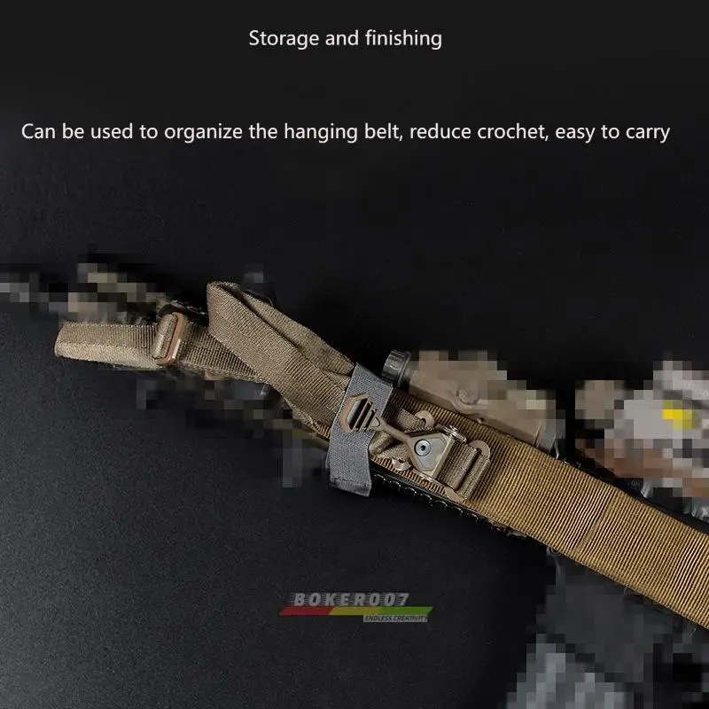 Wosport-Correa de adsorción magnética táctica, cuerda funcional elástica con acabado de almacenamiento de alambre, tela de nailon mate - imagen 4