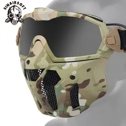 SINAIRSOFT mascarilla táctica cara completa con gafas antivaho