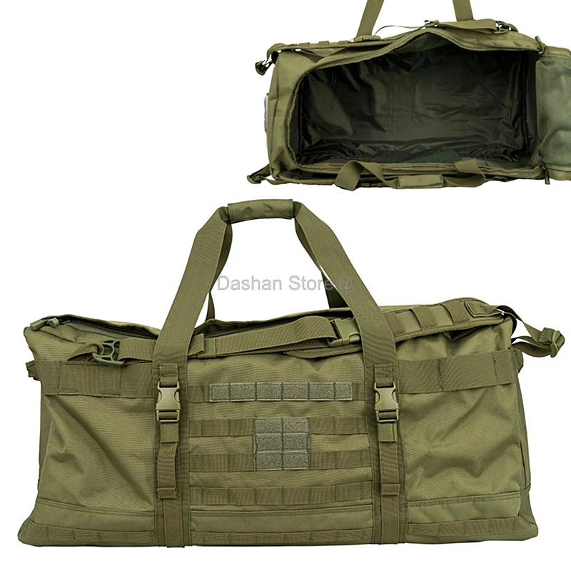 Bolsa de lona para equipaje de 106L, bolso táctico para acampar, mochila grande para senderismo, montañismo, viajes, bolsas impermeables multifuncionales