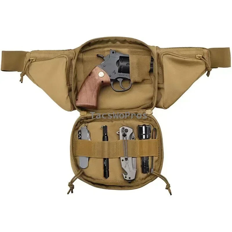 Riñonera táctica para pistola, funda para entrenamiento en el pecho, senderismo, tiro, caza, funda para pistola, bolsas de combate Cs Airsoft Paintball - imagen 5