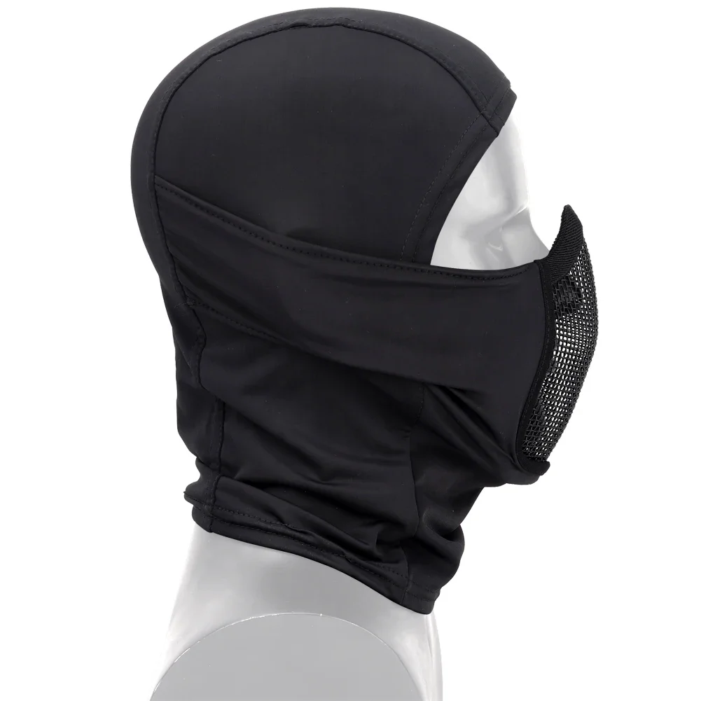 Casco táctico de luchador de sombra, pasamontañas de malla, máscara transpirable para caza y tiro, polaina para el cuello para Paintball Airsoft - imagen 3