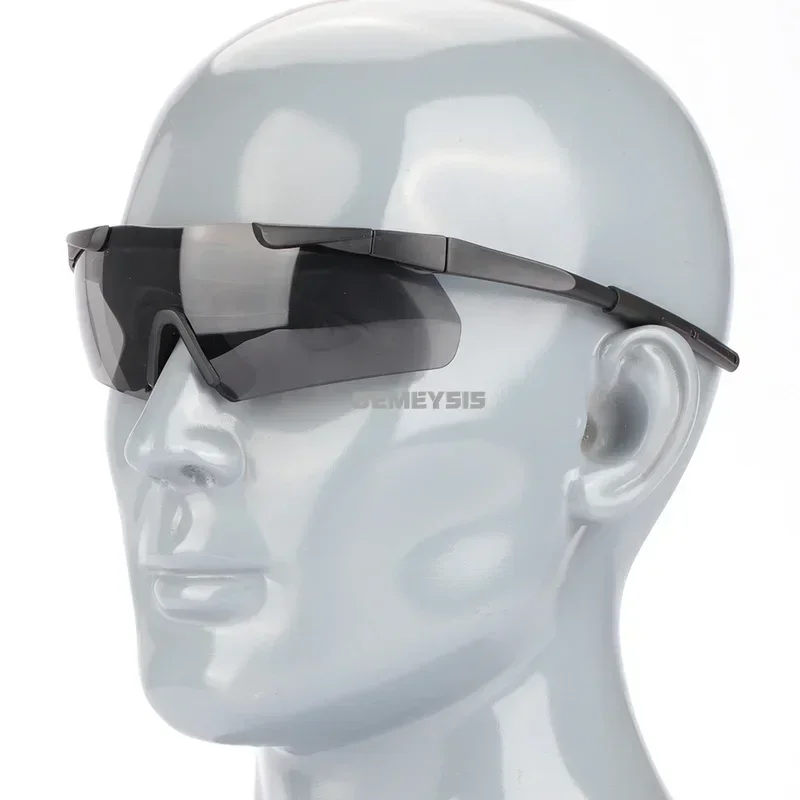 Gafas tácticas de 3 lentes a prueba de viento para exteriores, senderismo, Camping, montar, gafas de sol CS, gafas de protección para deportes de combate y Paintball - imagen 2