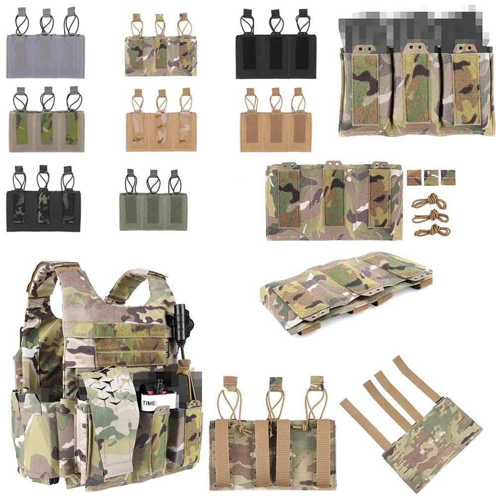 Kit de herramientas táctico para caza al aire libre, deporte táctico SS Molle elástico Triple multiusos 556