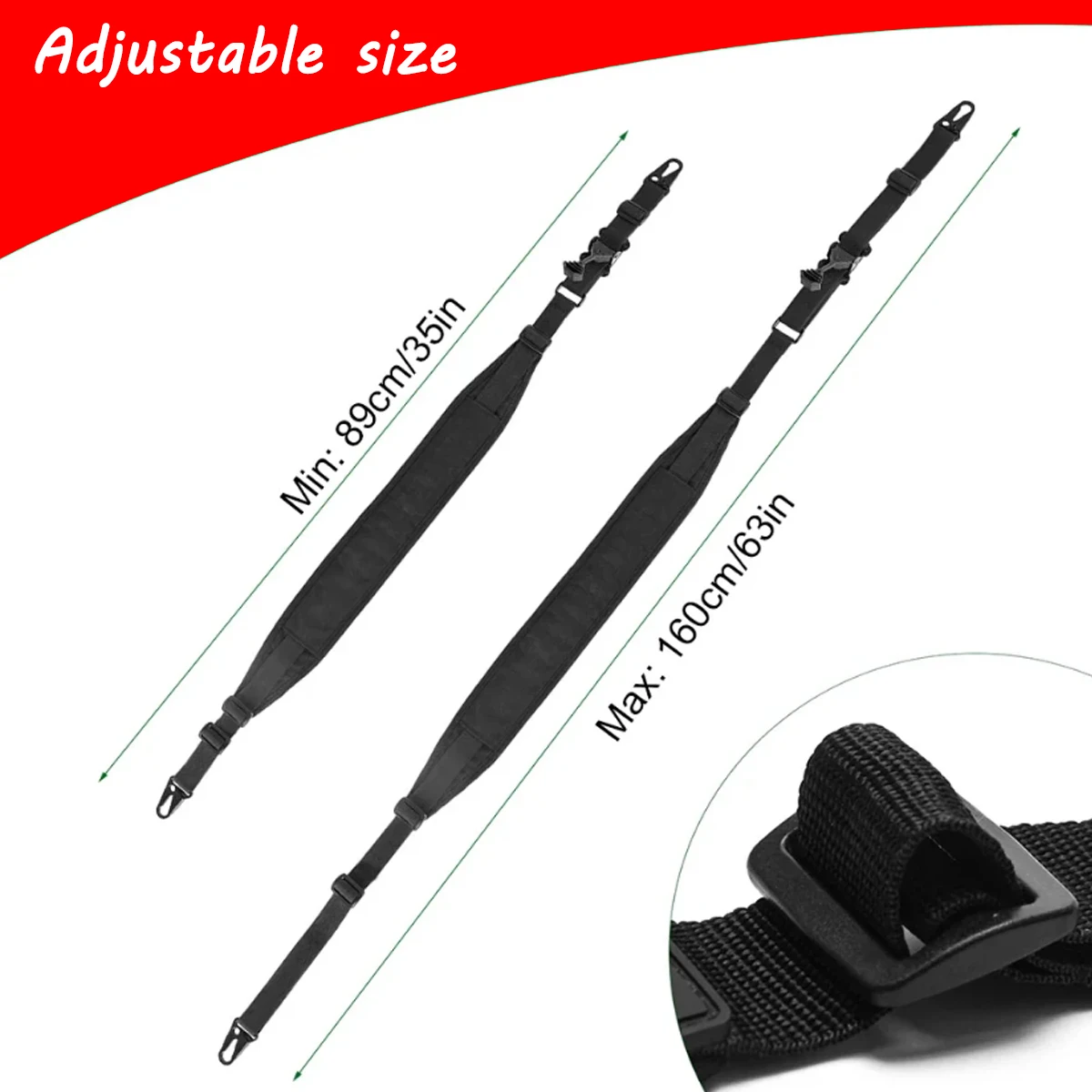 Correa táctica QD de liberación rápida Airsoft, correa ajustable para Rifle de 2 puntos para exteriores con accesorios de caza giratorios DD QD - imagen 4