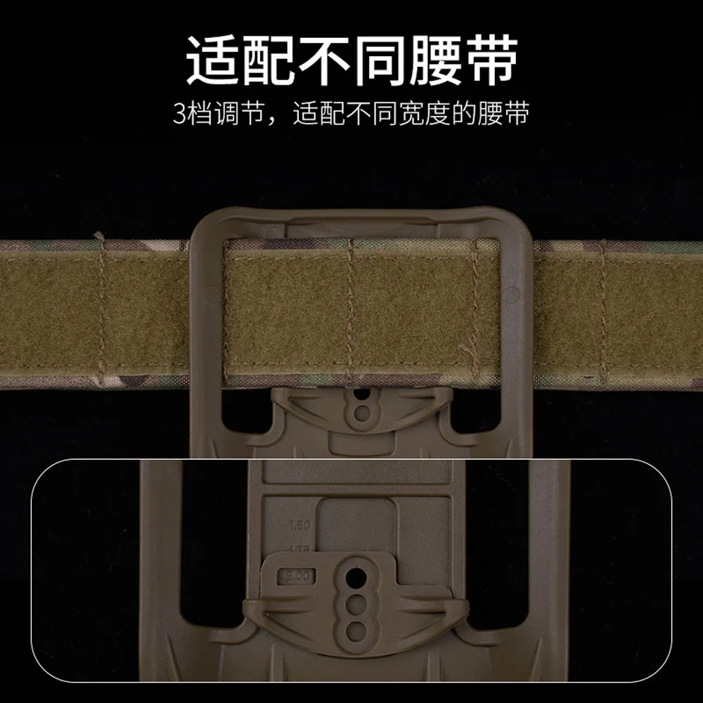 Adaptador de funda de pistola táctica, Base de 360 grados, código G, soporte de servicio RTI para plataforma QLS, adaptador de caída de cinturón de caza Airsoft - imagen 5