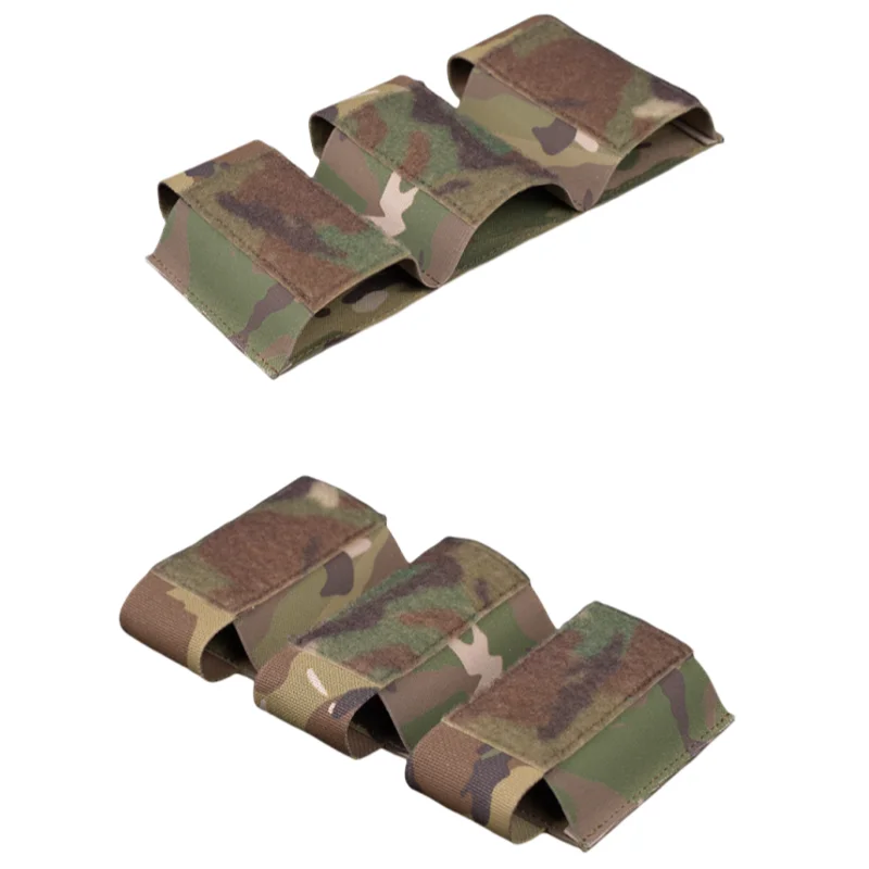 Bolsa de accesorios con triple clip compatible con camiseta sin mangas, bolsa triple con función 7,62, adecuada para juegos CS en vivo al aire libre