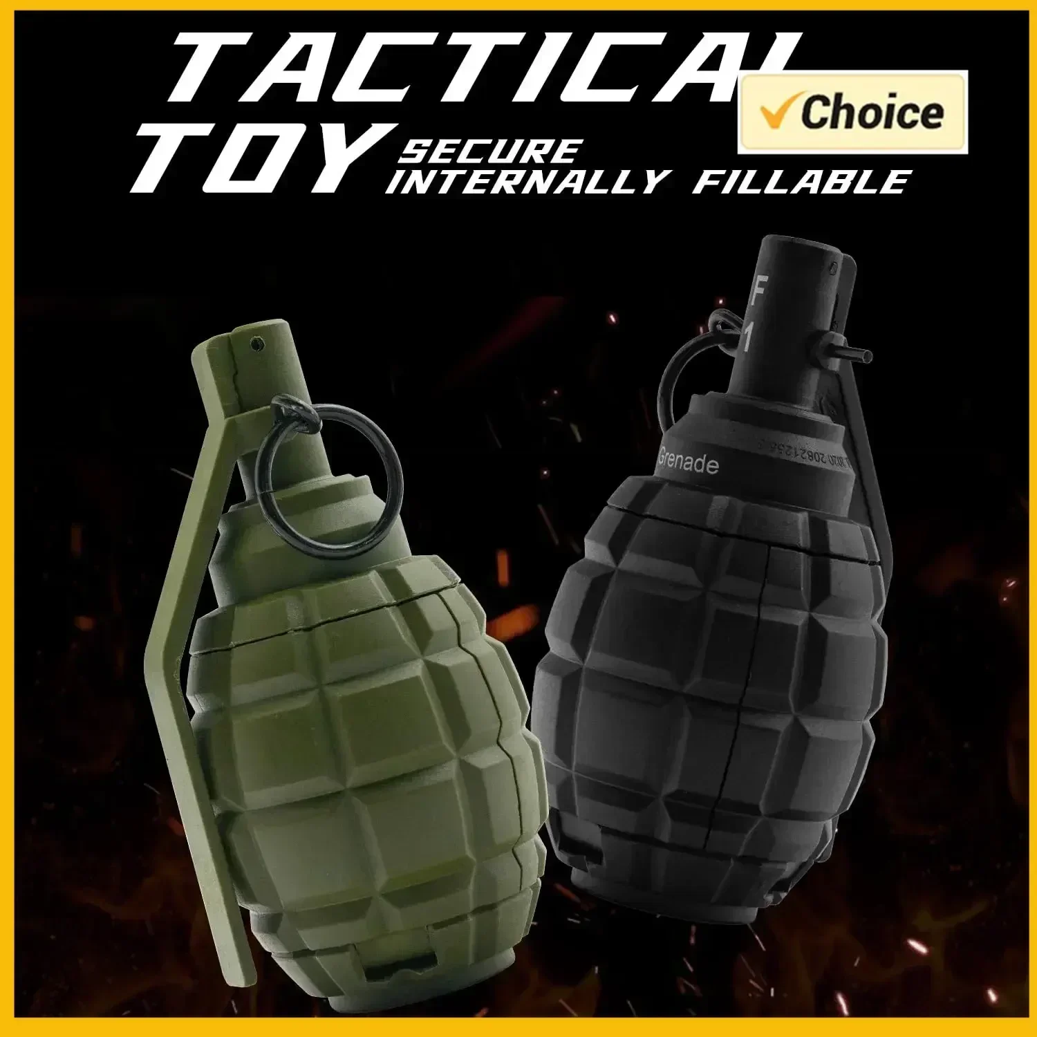 Granada FBursting F1, granadas de mano, juguete de plástico, juego CS, juego de batalla, juguete, modelo de granadas de mano simulada para Paintball Airsoft - imagen 2