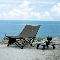 OneTigris Silla de Camping portátil, silla reclinable plegable ergonómica para viajes, mochilero, senderismo, playa, césped, pesca relajante