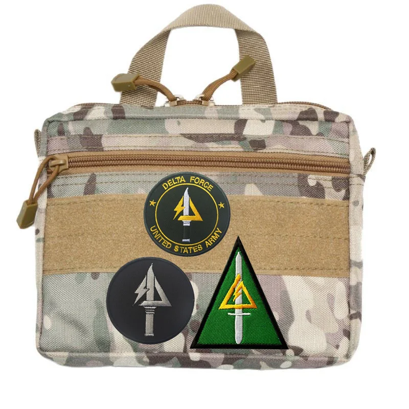 Insignia de Delta para senderismo al aire libre, pegatina de insignia de mochila bordada verde con parches de gancho y bucle para ropa, gran oferta - imagen 2