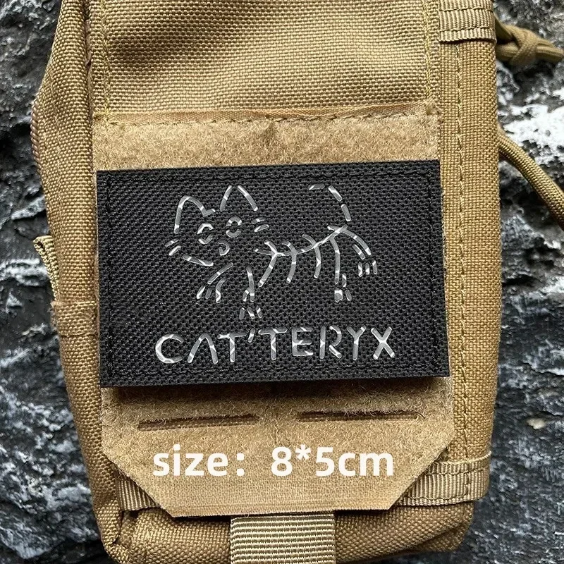 Parche táctico de esqueleto reflectante IR para ropa, insignia de moral de perro, lindo gancho y bucle, Calavera divertida, mochila, aplique de emblema - imagen 5