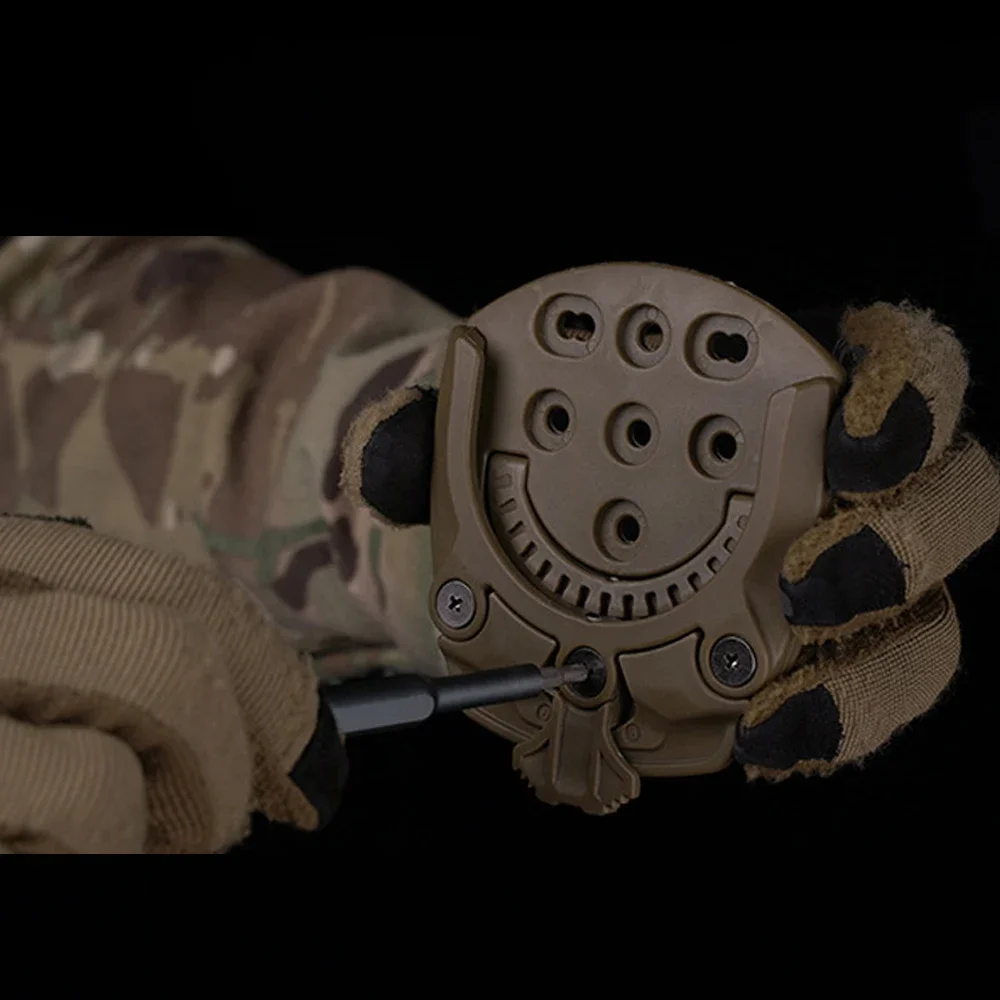 Adaptador de funda táctica giratoria de 360 grados para caza al aire libre, montaje de Base, accesorios de funda de tiro Modular Airsoft - imagen 4