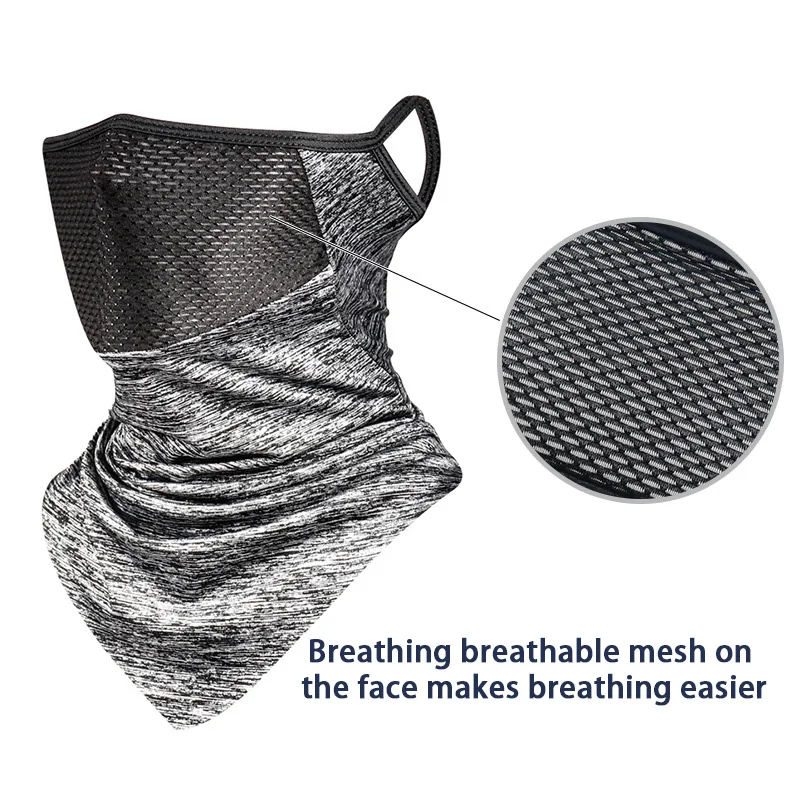 Mascarilla facial de ciclismo para hombre y mujer, Bandana transpirable para senderismo, bufanda deportiva, pasamontañas de media cara para verano - imagen 3