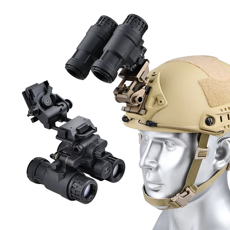 WADSN Dispositivo de visión nocturna totalmente metálico soporte plegable casco rápido L4 G24 L4G24 NVG Wilcox montaje OPS Stent PVS15 PVS18 GPNVG18 - imagen 2