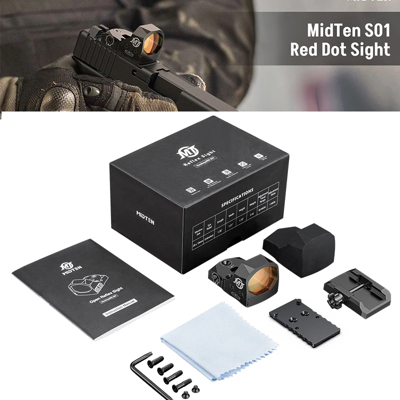 Shake Motion Awake Mini adaptador de mira de punto rojo para GL MOS y Picatinny 3 MOA pistola óptica de punto rojo mira réflex lente asférica grande - imagen 3