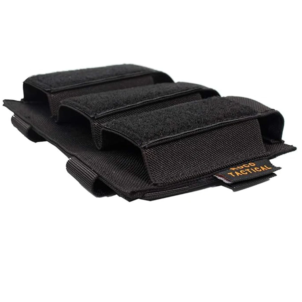 Tactical Open Top Triple Pistol Mag Pouch for Glock M1911 92F Magazines 40mm Grenade, Molle Tactical Magazine Pouch - imagen 3