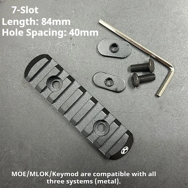 Carril guía de nailon Element MLOK con tiras de madera en forma de pez, riel guía metálico ajustable de 20 mm con diseño de espina de pescado. - imagen 5