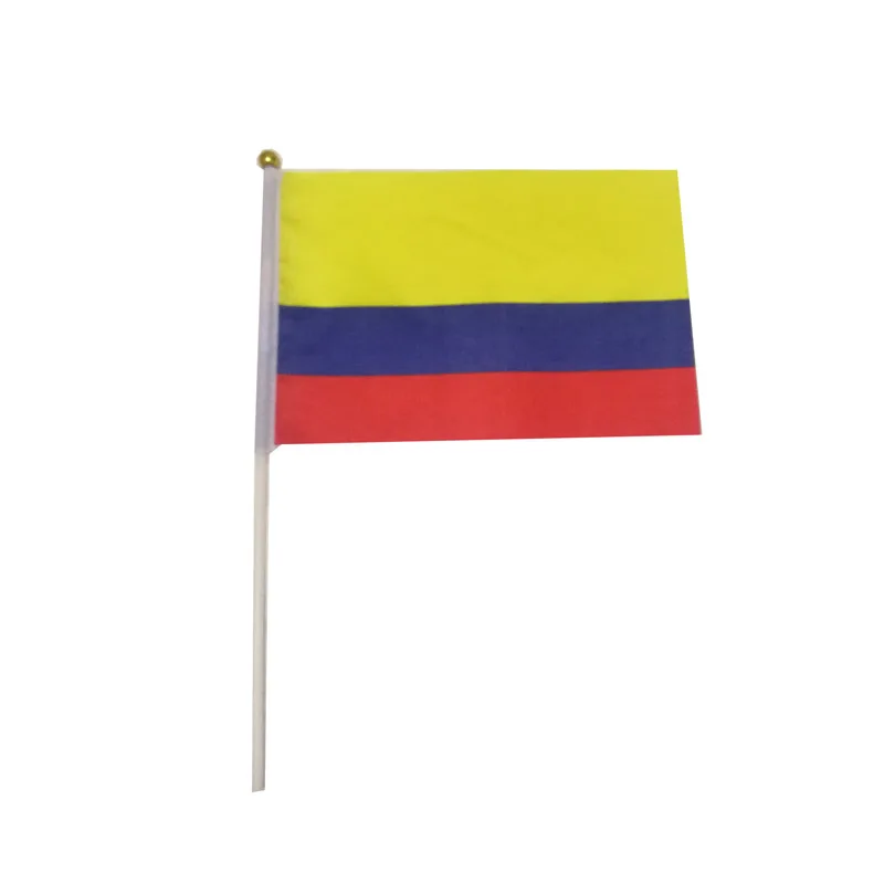 Bandera de mano Columbia ondeante 14x21 cm para exterior - imagen 3