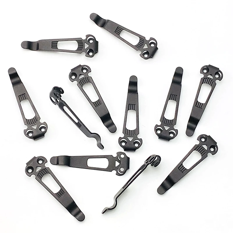 1 pieza de Clip de acero inoxidable para transporte profundo para cuchillos mariposa BM, Clip trasero de cintura para ZT 0640 0920 cuchillo plegable con tornillos - imagen 5