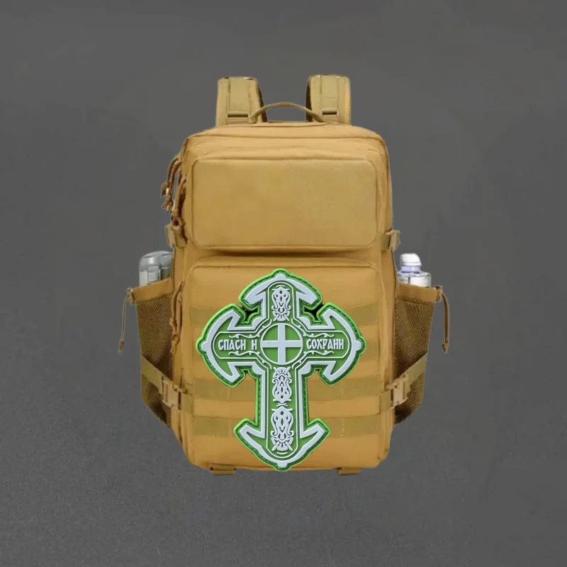 Salva y conservar Dios bendiga parche de PVC gancho táctico y bucle insignia de moral mochila pegatinas decorativas brazalete parches para ropa