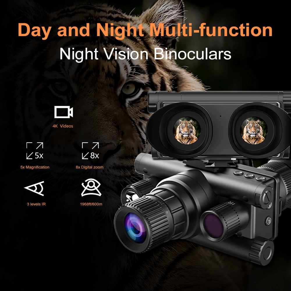 Monocular binocular Z9157 con luz táctica, admite gafas de visión nocturna infrarroja montadas en la cabeza, 5x TFT de ultraalta definición - imagen 2