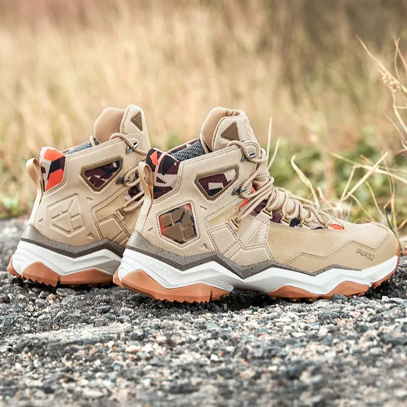 Rax-zapatos de senderismo impermeables para hombre, botas de montaña para exteriores, zapatos ligeros de caza para caminar, botines de Trekking antideslizantes - imagen 2