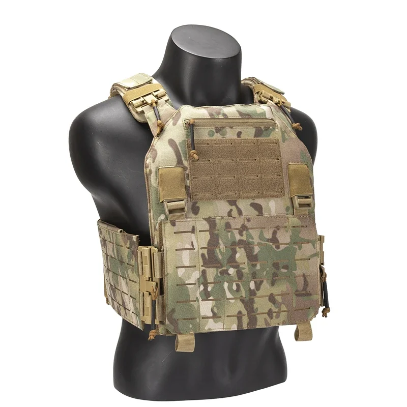Nylon 1000d, chaleco Tactico Colete, Multicam, compatible con placa de 25x30cm, portador de placa, estilo Molle, para caza al aire libre