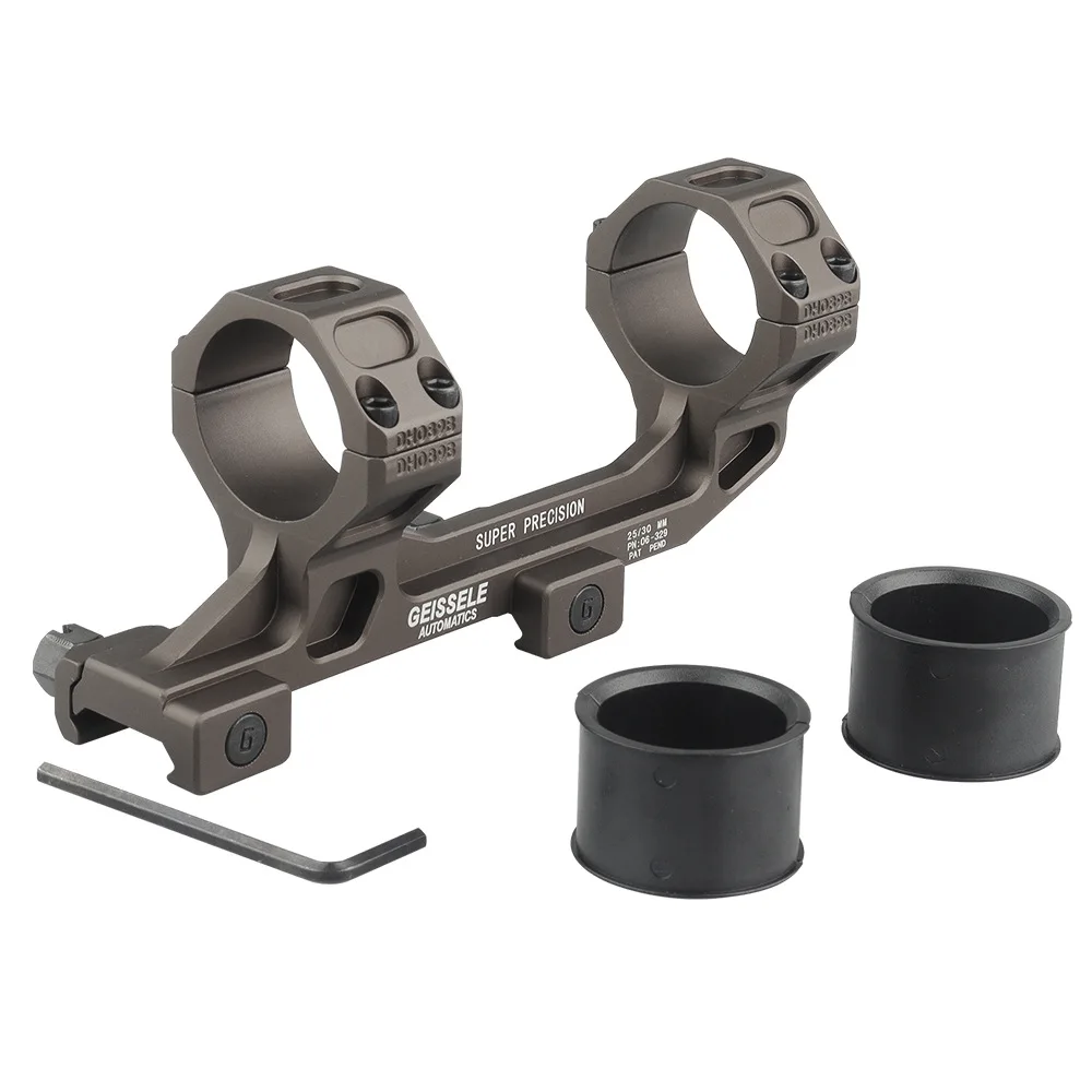 GEISSELE Soporte de mira táctica doble anillo Base riel