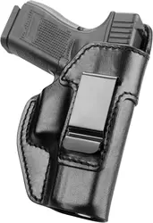 Funda IWB cuero Glock 19 19X 26 23 32 Gen3-5 27 33 44 45 derecha
