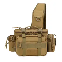 Bolsa de señuelo multifuncional, bolsa cruzada para poste de pesca, paquete de cintura grande impermeable para exteriores, AVA291