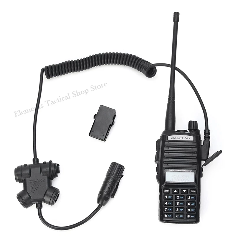 Z-TAC táctico Dual PTT Softai, accesorios, auriculares militares Airsoft para walkie-talkies UV 82, botón Baofeng UV-82 PTT - imagen 5