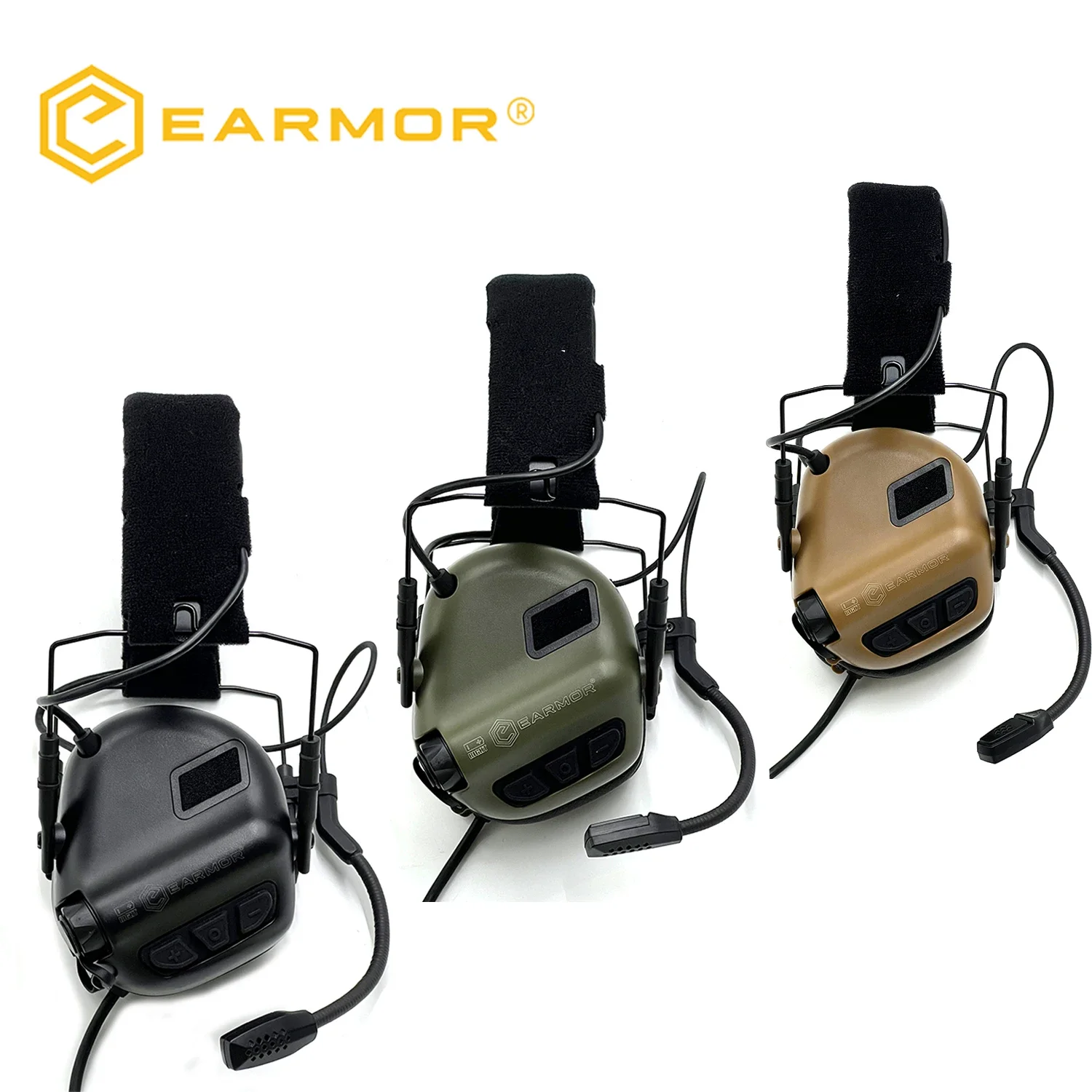 Nuevos auriculares para casco táctico EARMOR M32SE, orejeras electrónicas para tiro equipadas con adaptador de riel para casco ARC (opciones) - imagen 3