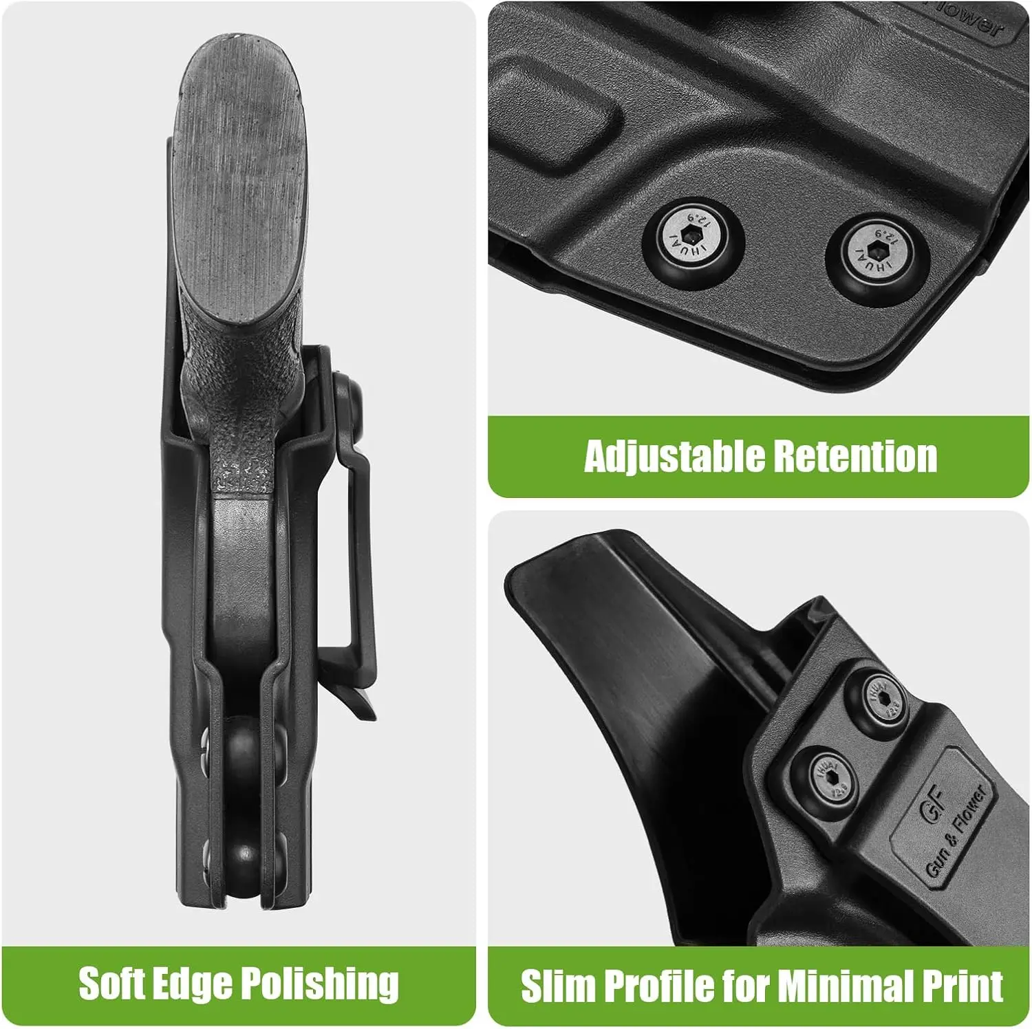 IWB Holster Springfield XD-S 3.3'', Cant y retención ajustables – Funda de transporte oculta, mano derecha - imagen 4