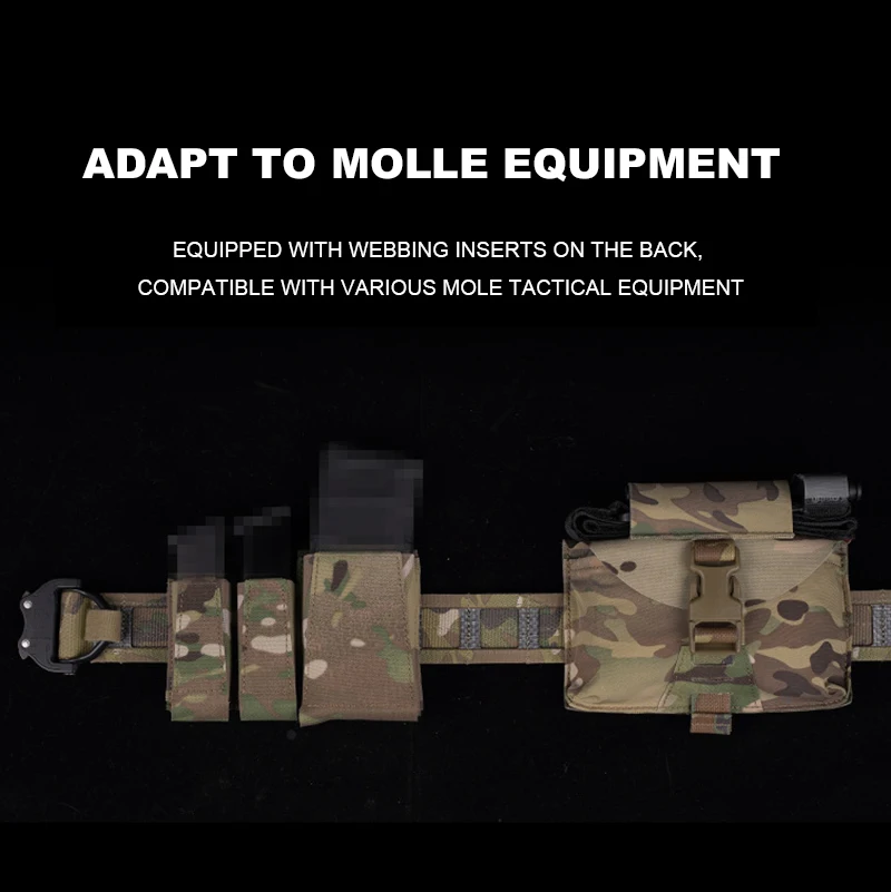 Bolsa táctica MOLLE 9mm Mag AR15 AK47, soporte para revistas, Clip para cinturón, bolsa para Rifle, portador para pistola Mag - imagen 5