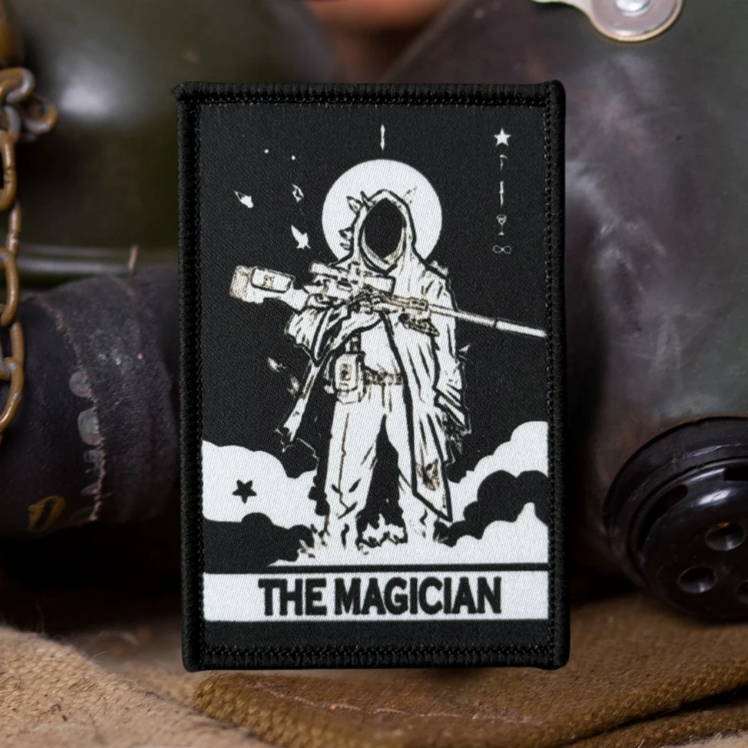 Parches tácticos de moral de tarjeta de Tarot de francotirador para ropa, parche de gancho y bucle impreso de operador AK, mochila militar, pegatina para sombrero - imagen 4
