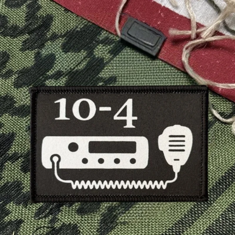 Parches de Radio CB con Diseño de Meme 10-4, Parches Tácticos con Gancho y Bucle para Chalecos, Gorras, Insignias de Moral, Mochilas, Adhesivos, Parches para Ropa - imagen 4