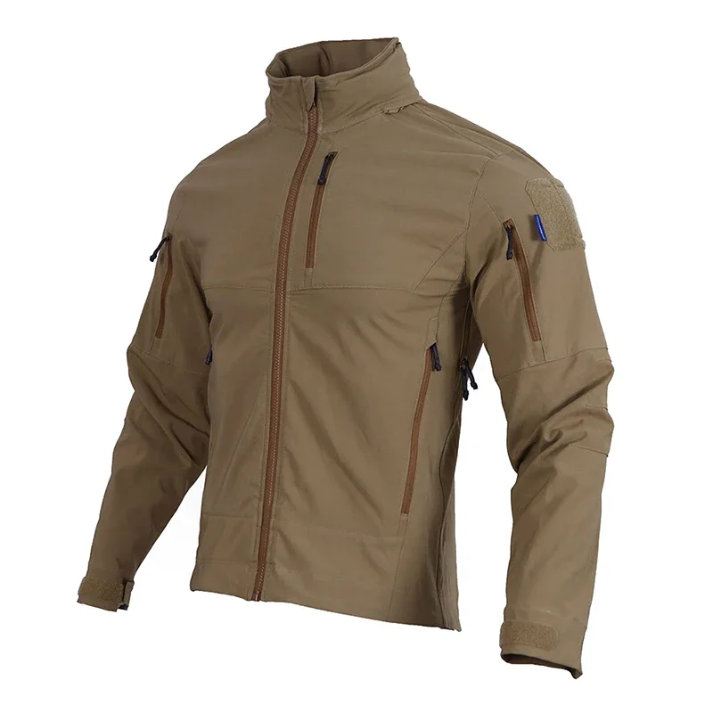 Emersongear etiqueta azul niebla táctica a prueba de viento abrigo de concha suave chaqueta trajes de combate al aire libre senderismo Camping caza - imagen 2
