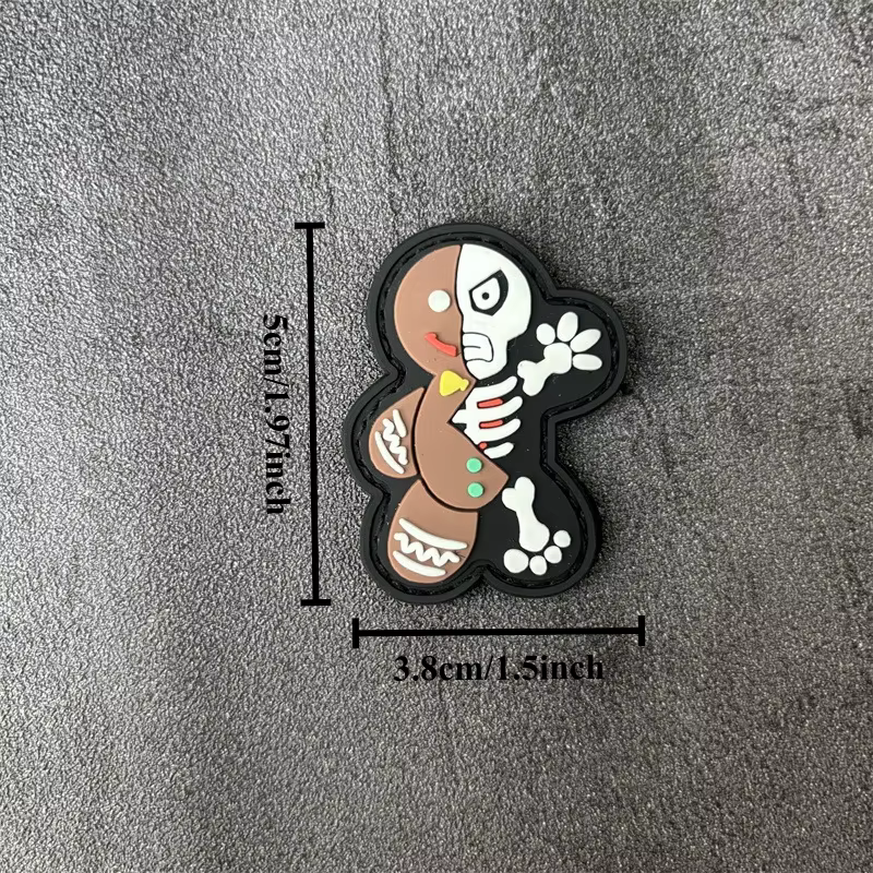 Parche táctico PVC 3D calavera – Insignia moral militar con gancho - imagen 4