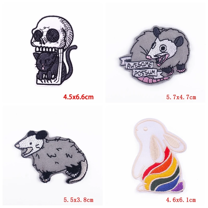 Prajna-Parche de dibujos animados para planchar, parches bordados para ropa, parches termoadhesivos para ropa, Parche de animales para ropa, 10 piezas - imagen 2