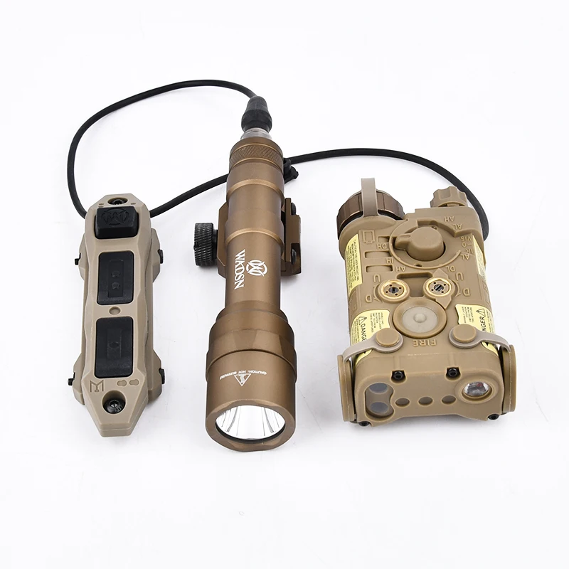 WADSN SF NGAL rojo verde azul IR punto luz estroboscópica blanca M300A M600U linterna de caza de doble función interruptor de presión lámpara de arma - imagen 3