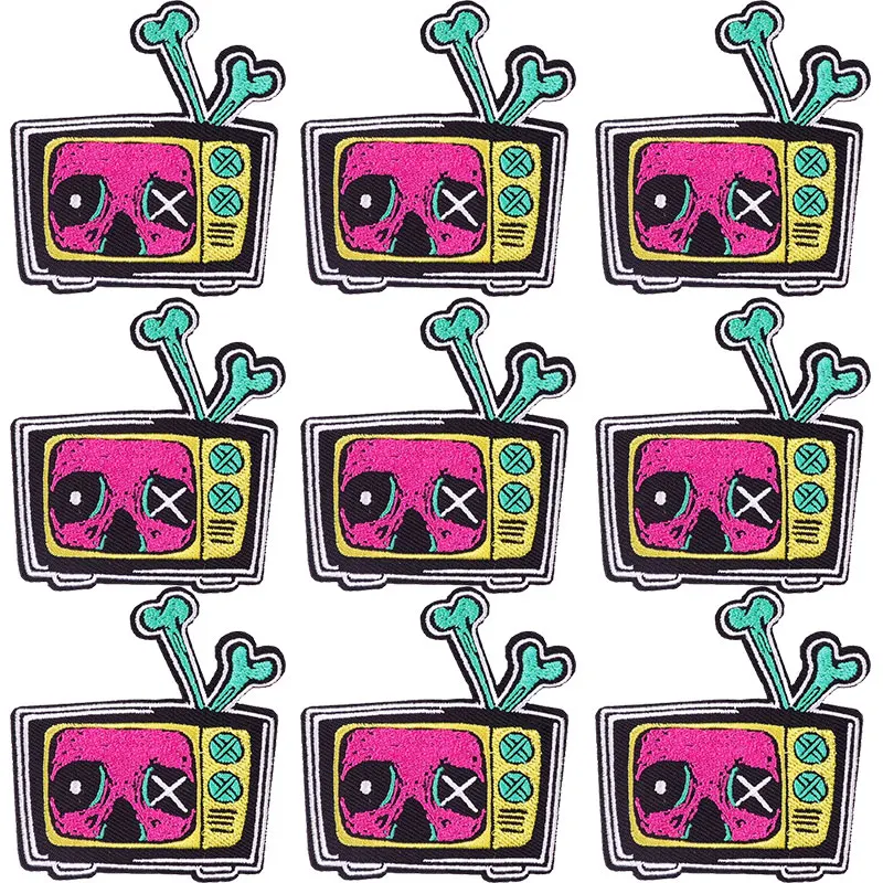 Parches de cinta de los 90 para ropa, parche bordado de TV en tela, termoadhesivo, Fusible para planchar, 10 unids/lote por paquete - imagen 5