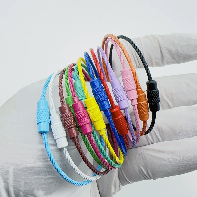 Clip de etiqueta de equipaje de alambre de acero inoxidable colorido, duradero y fácil de instalar, perfecto para viajes y uso diario, 10 Uds. - imagen 5