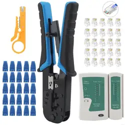 Herramienta de prensado RJ45 profesional, crimpadora ABS permanente