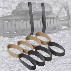 4 unids/lote anillo de goma elástico de alta resistencia caza Airsoft Rifle banda de goma para DBAL A2 PEQ15 linterna láser vista