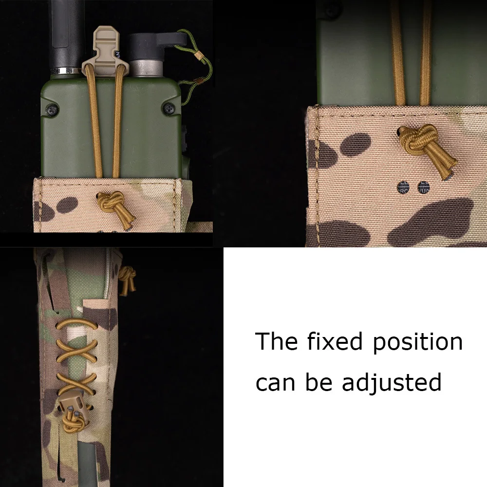 Bolsa de Radio táctica, aparejo de pecho, bolsa de ala de expansión, retención de cable de choque para Radio AN/PRC-148 AN/PRC-152 N/PRC-163 - imagen 4